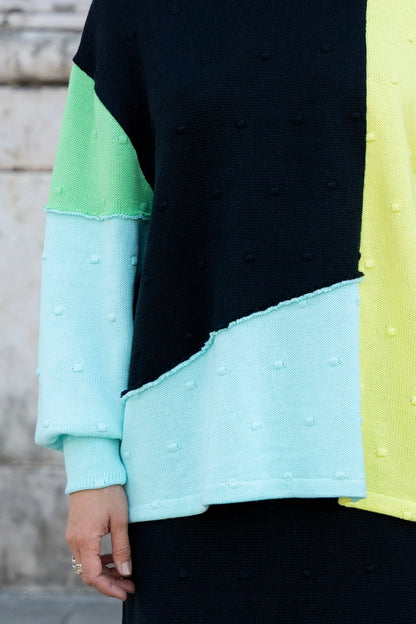 Patchwork Long Sweater
