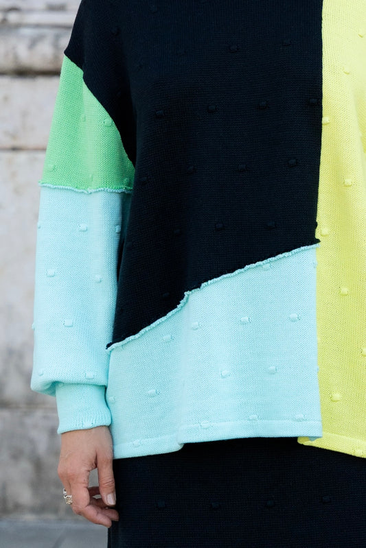 Patchwork Long Sweater