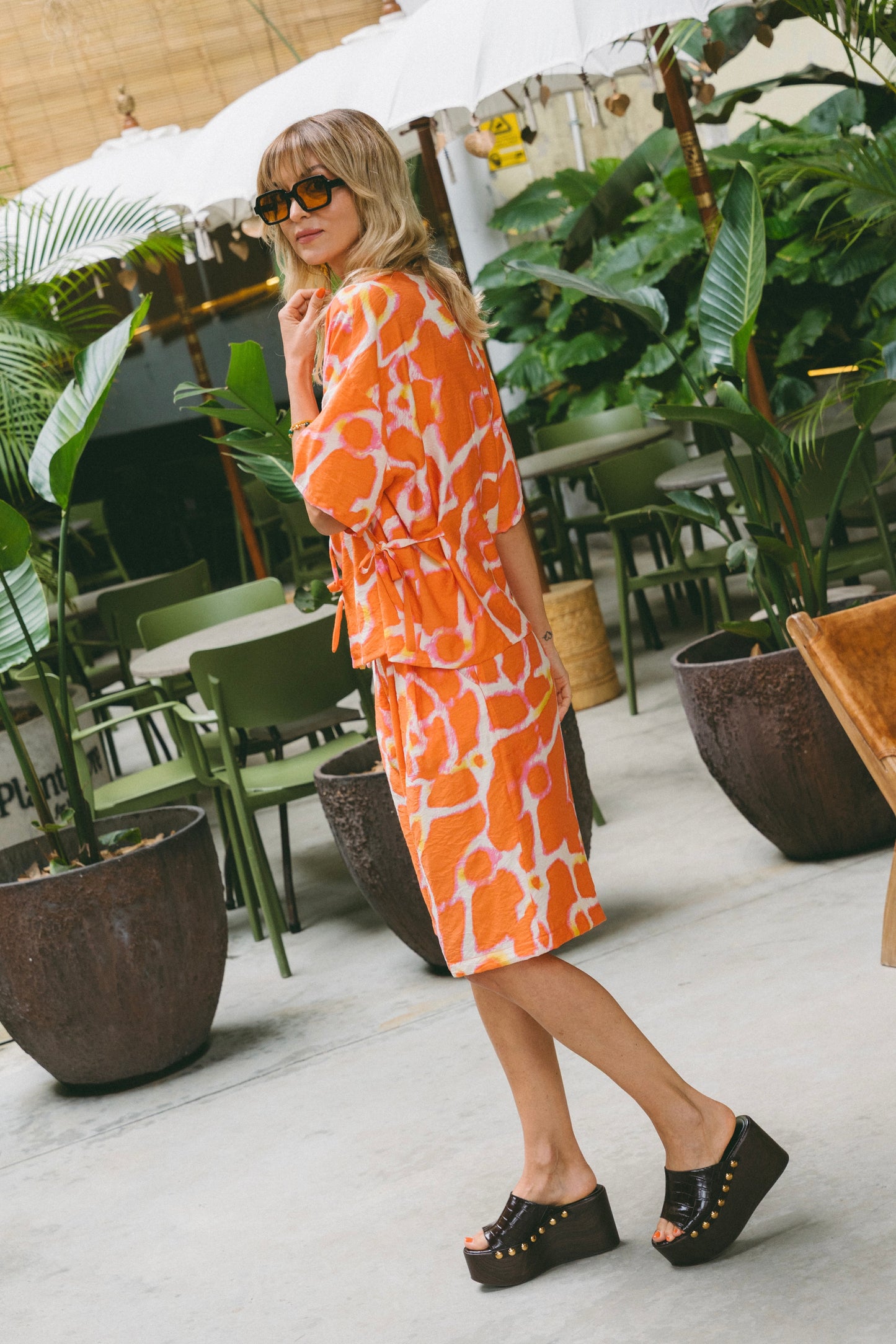 Sunday Orange Pink Matching Set