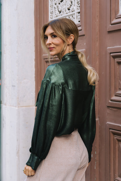 Joyful Green Blouse