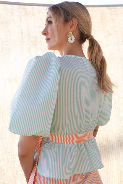 Stripes Mint Blouse