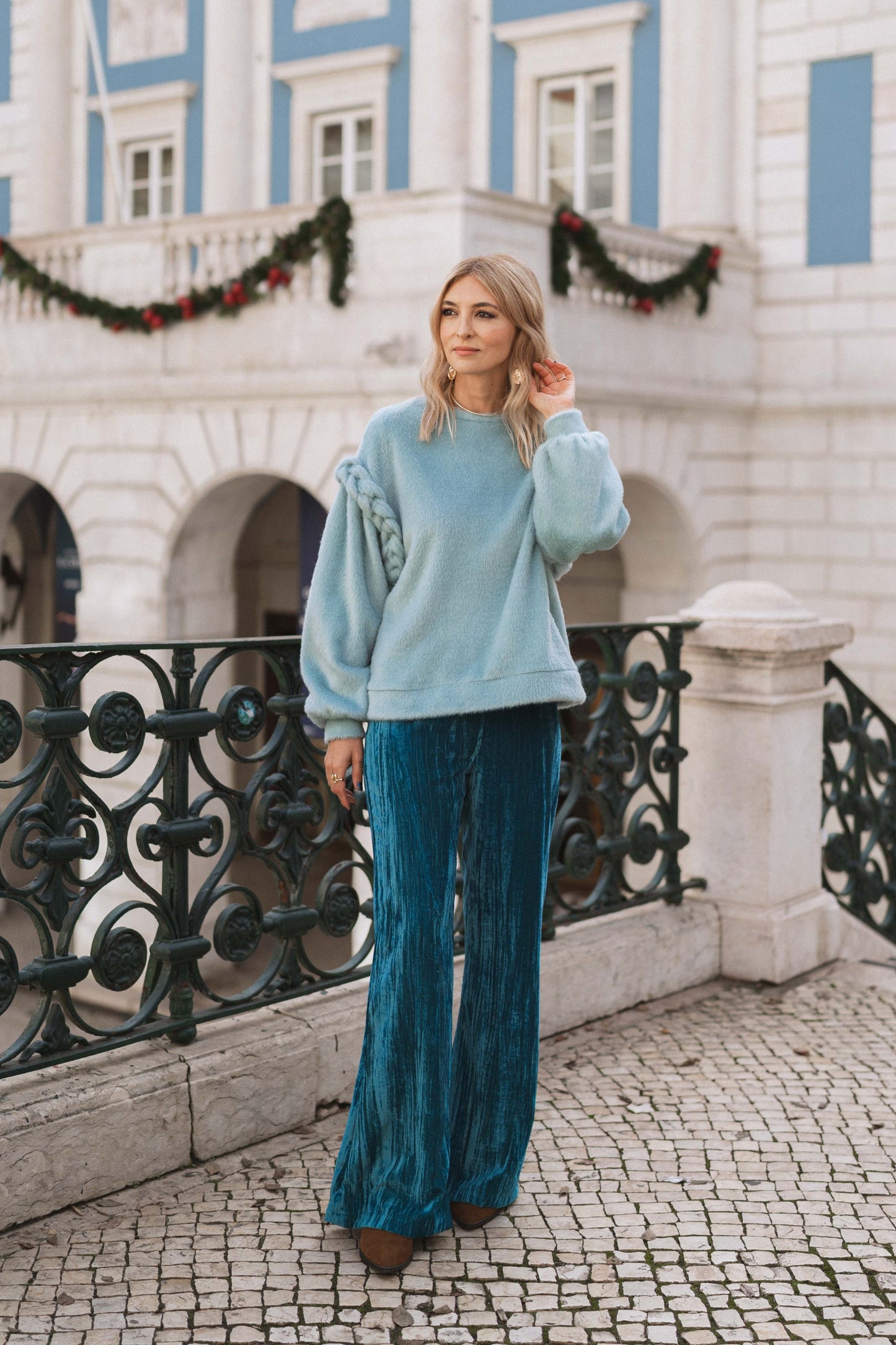 Wednesday Petrol Blue Trousers